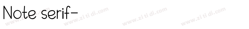Note serif字体转换